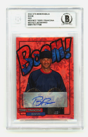 Terry Francona 2024 Hits Memorabilia BOOM Red /5 Signed BGS BAS Auto Red Sox0