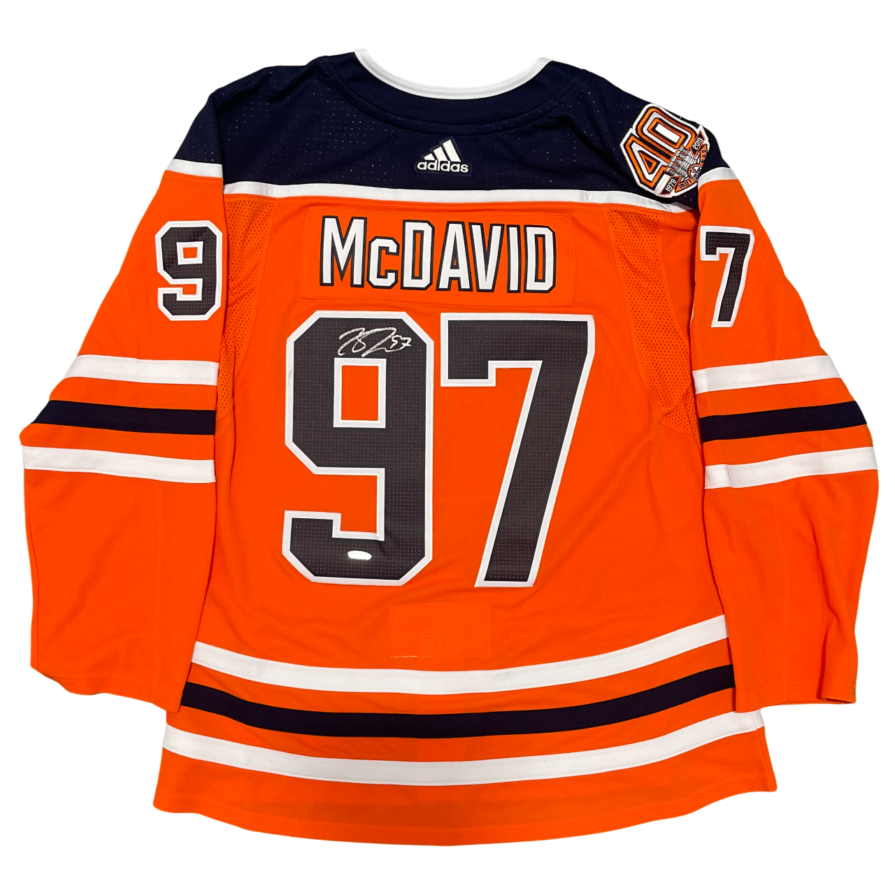 Connor McDavid Signed Edmonton Oilers 40th Anniversary Adidas Jersey UDA COA0