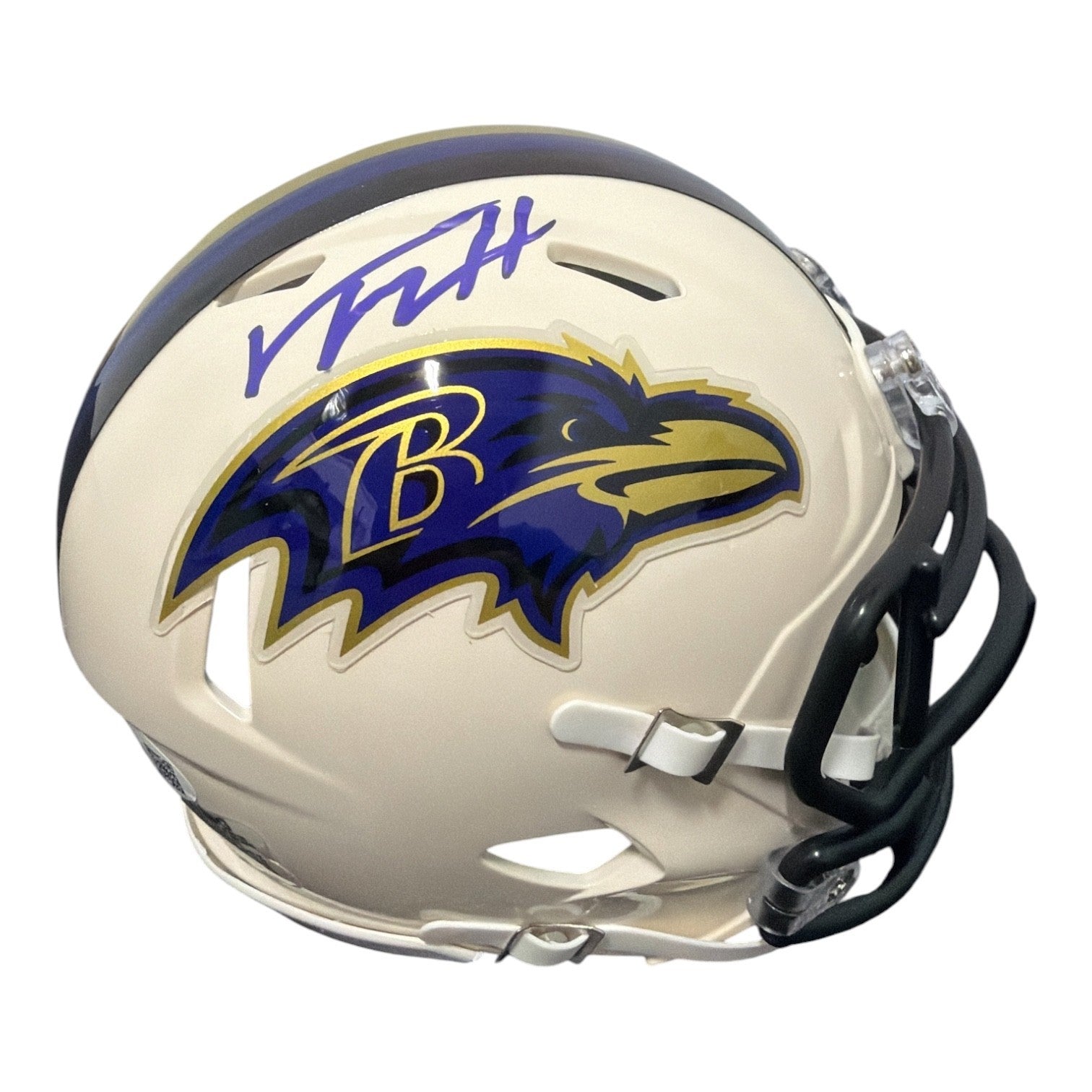 Trey Hendrickson Signed Baltimore Ravens Retro Mini Helmet JSA Witness COA0