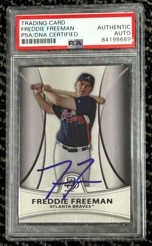 Freddie Freeman 2010 Bowman Platinum PP13 Rookie RC Signed PSA Authentic Auto0