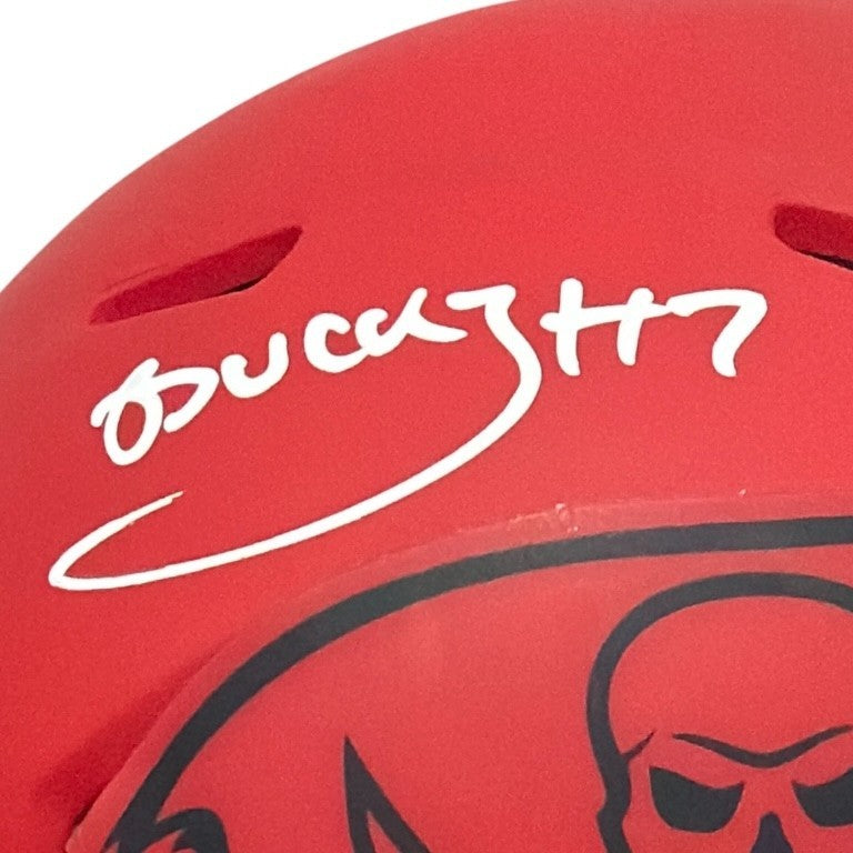 Bucky Irving Signed  Tampa Bay Buccaneers Rave Mini Helmet JSA Witness COA1