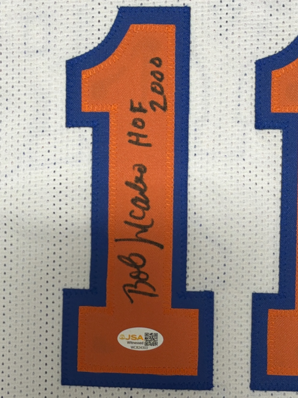 Bob McAdoo Signed New York Knicks Custom Jersey w/ HOF 2000 JSA Witness COA1