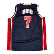 Larry Bird Signed Dream Team USA Custom Jersey JSA Witness COA + Bird Holo0