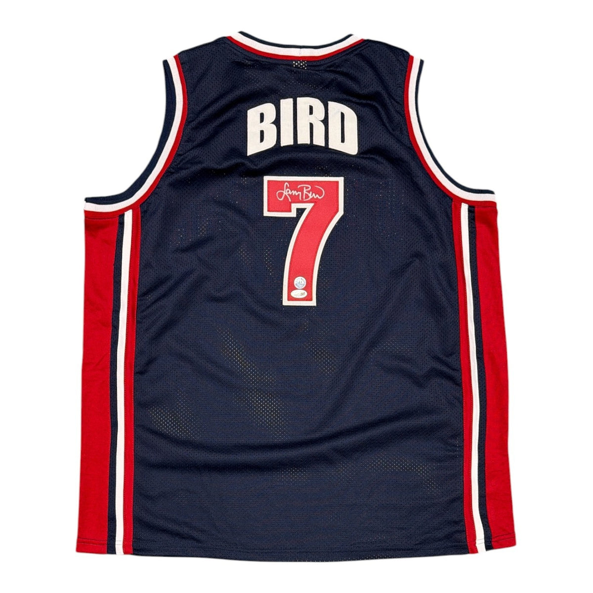 Larry Bird Signed Dream Team USA Custom Jersey JSA Witness COA + Bird Holo0