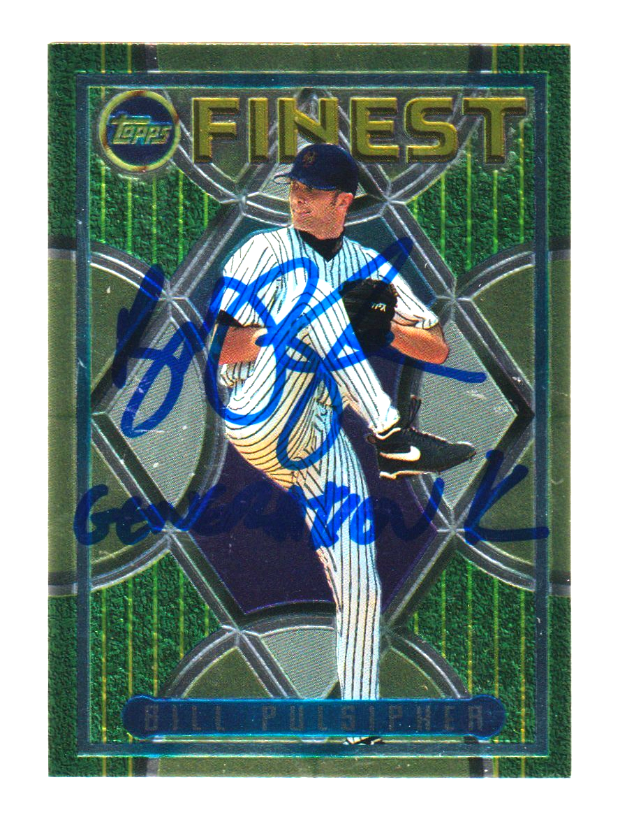 Bill Pulsipher Signed 1995 Topps Finest #294 w/ Generation K  LSCM COA NY Mets0