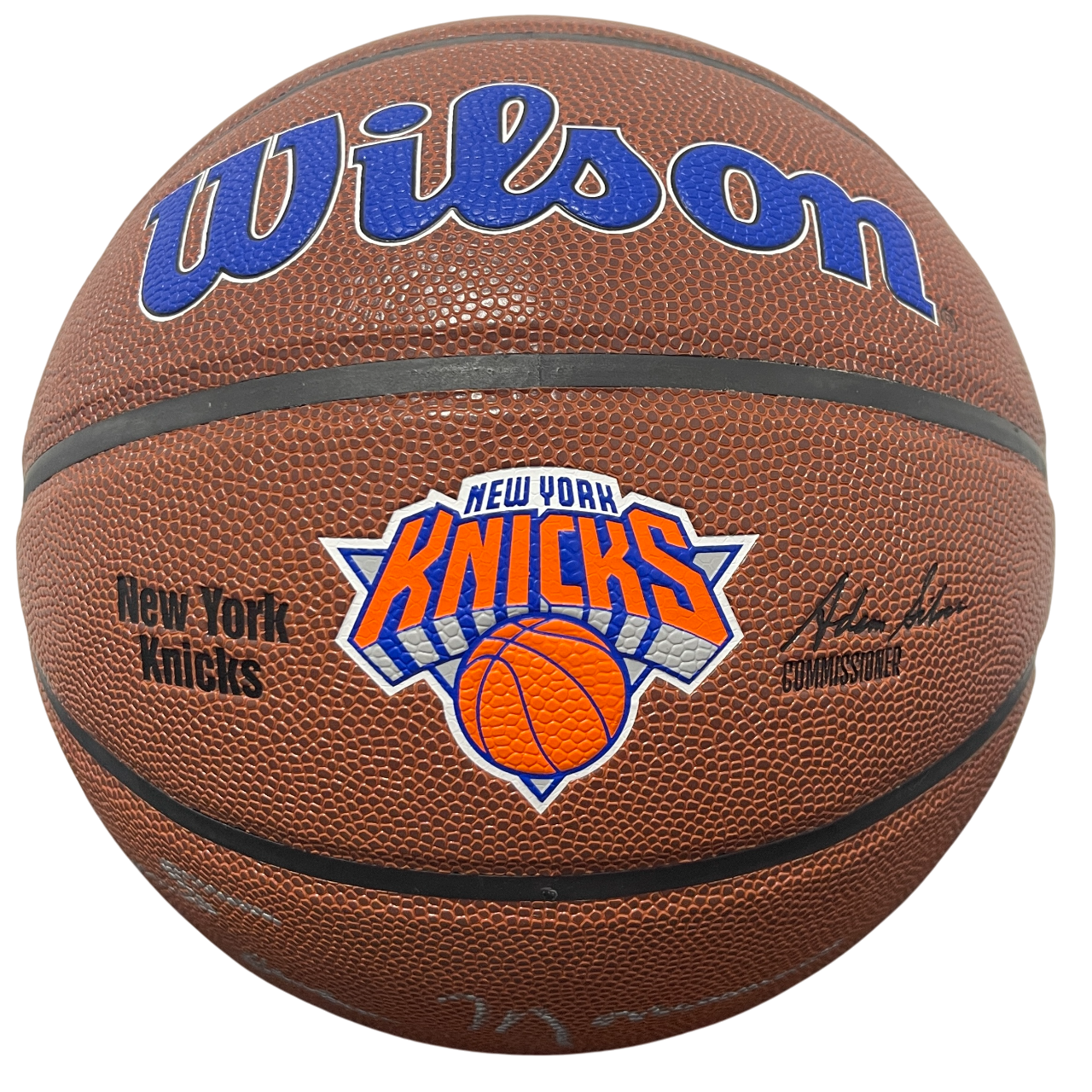 Earl Monroe Signed Wilson NY Knicks Logo Wilson Basketball Beckett Wit. BAS COA2