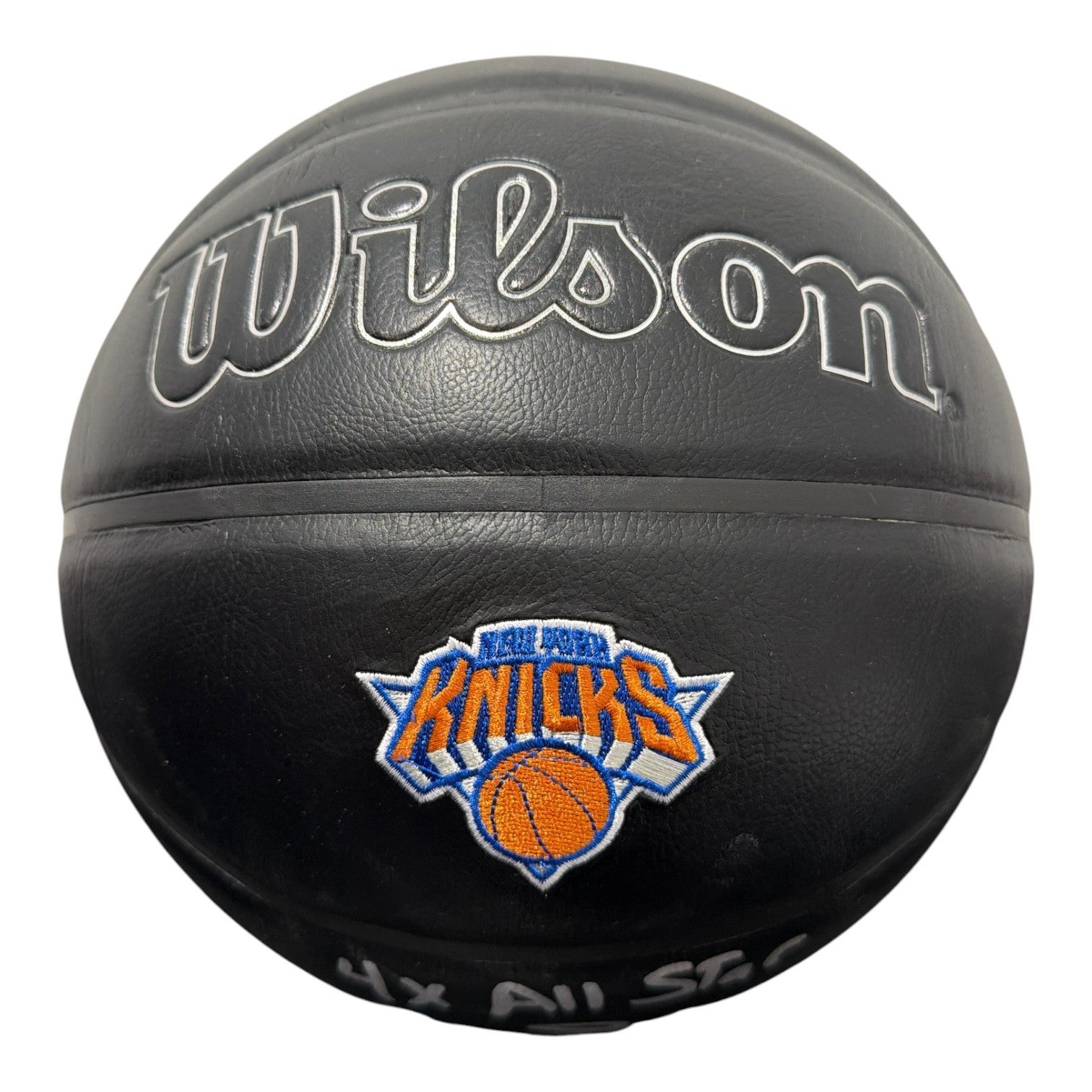 Latrell Sprewell Signed Black Knicks Wilson Basketball w/ 4x All Star JSA W COA2