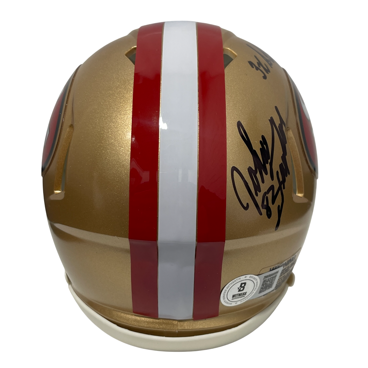 John Taylor Signed 49ers TB Mini Helmet w/ 3x SB Champs Beckett Witness BAS COA3
