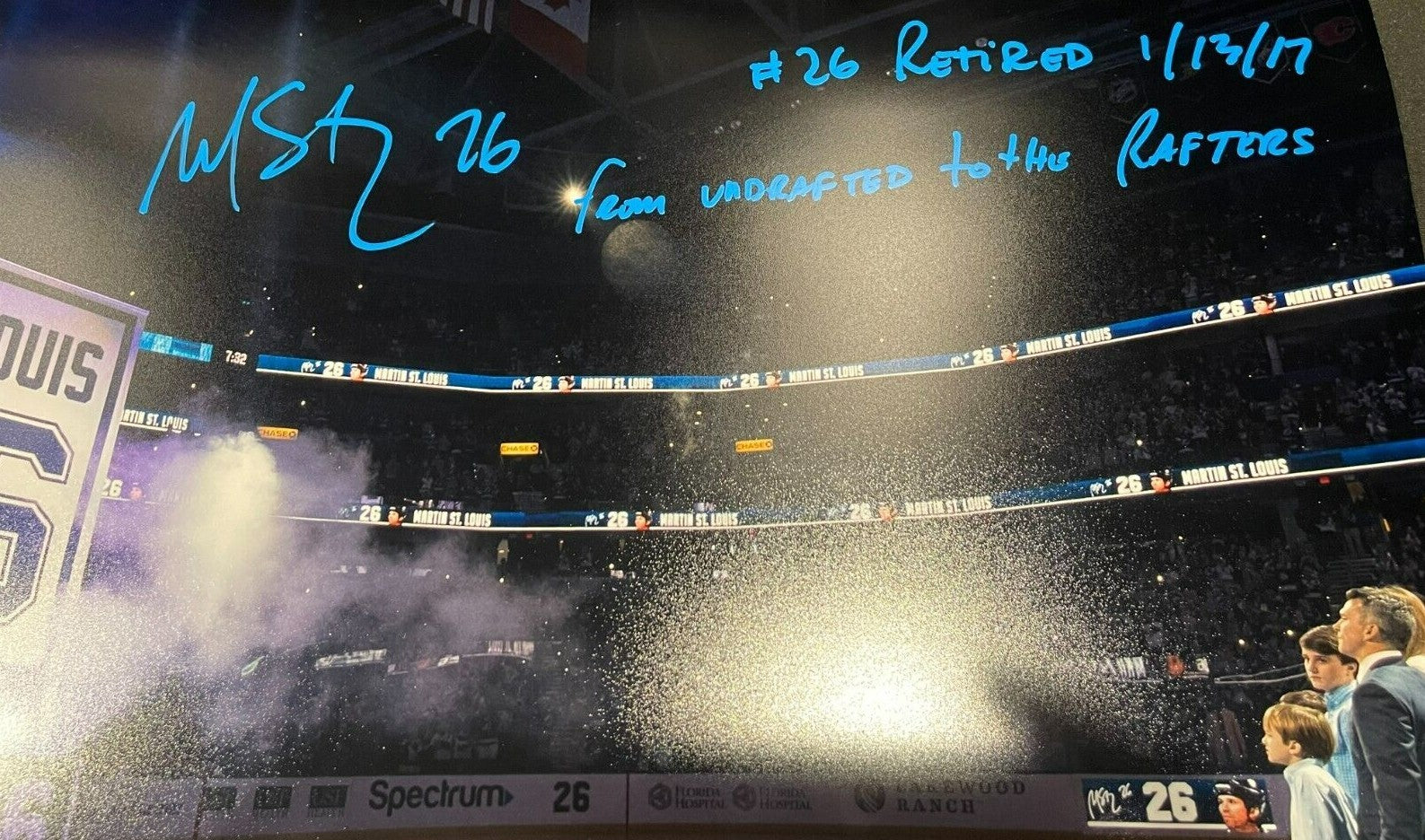 Martin St. Louis Signed Auto Tampa Bay Lightning 16x20 Photo 2x Ins PSA ITP COA1