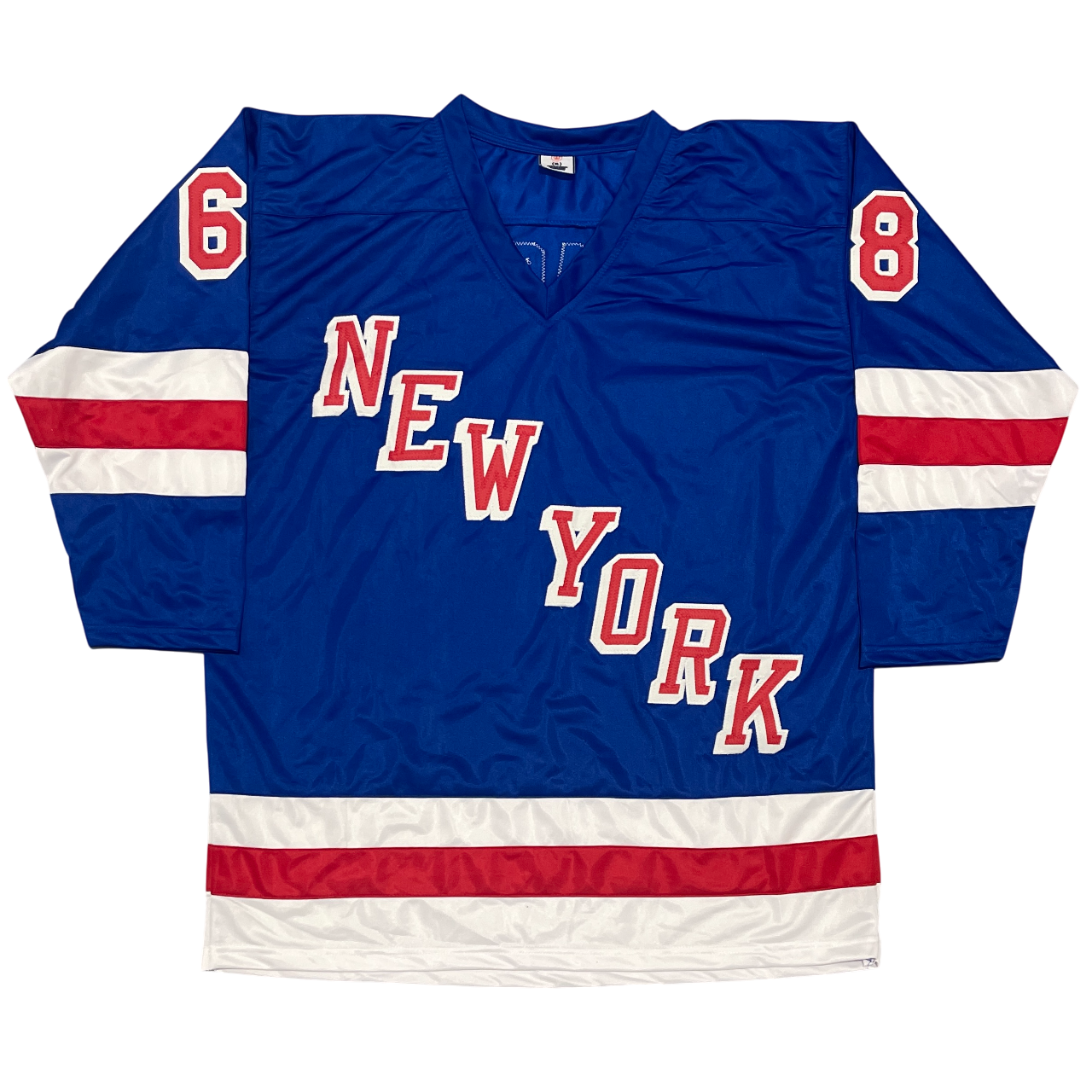 Jaromir Jagr Signed New York Rangers Custom Jersey Beckett Witness BAS COA2