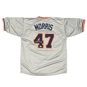 Jack Morris Signed Detroit Tigers Custom Jersey w/ #47 Beckett Witness BAS COA0