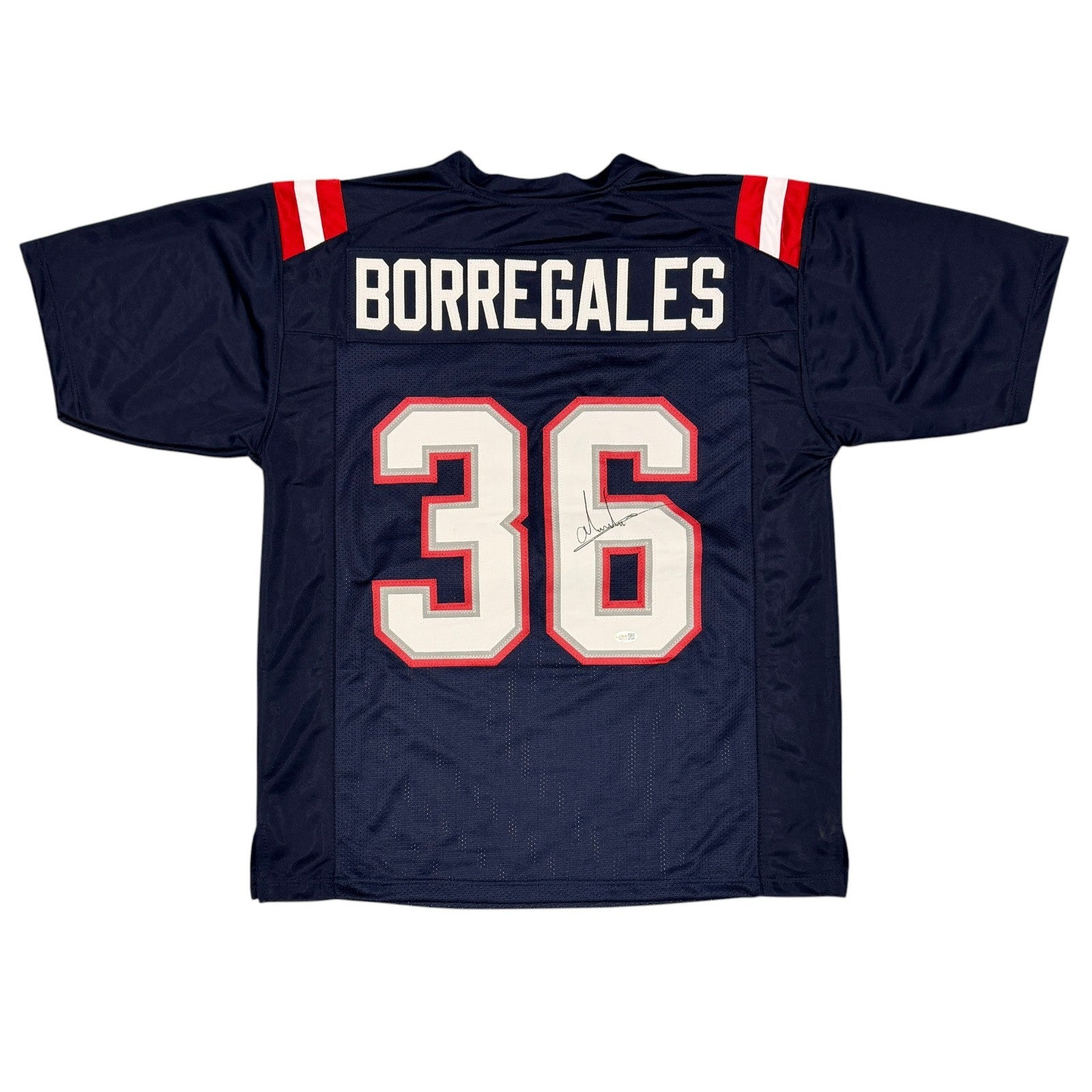 Andres Borregales Signed New England Patriots Custom Jersey JSA Witness COA0
