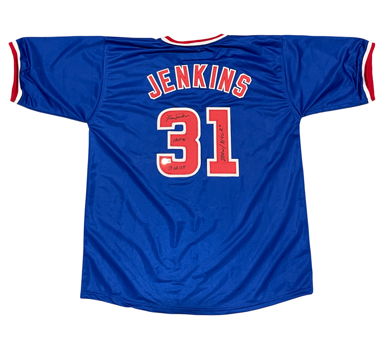 Fergie Jenkins Signed Chicago Cubs Custom Jersey w 4 Ins Beckett Witness BAS COA0