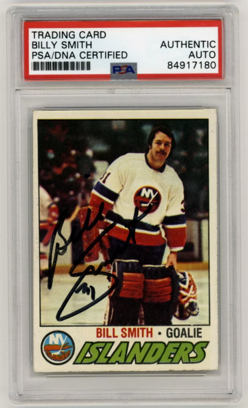 Billy Smith 1977-78 Topps #229 Signed PSA Authentic Black Auto Islanders HOF0