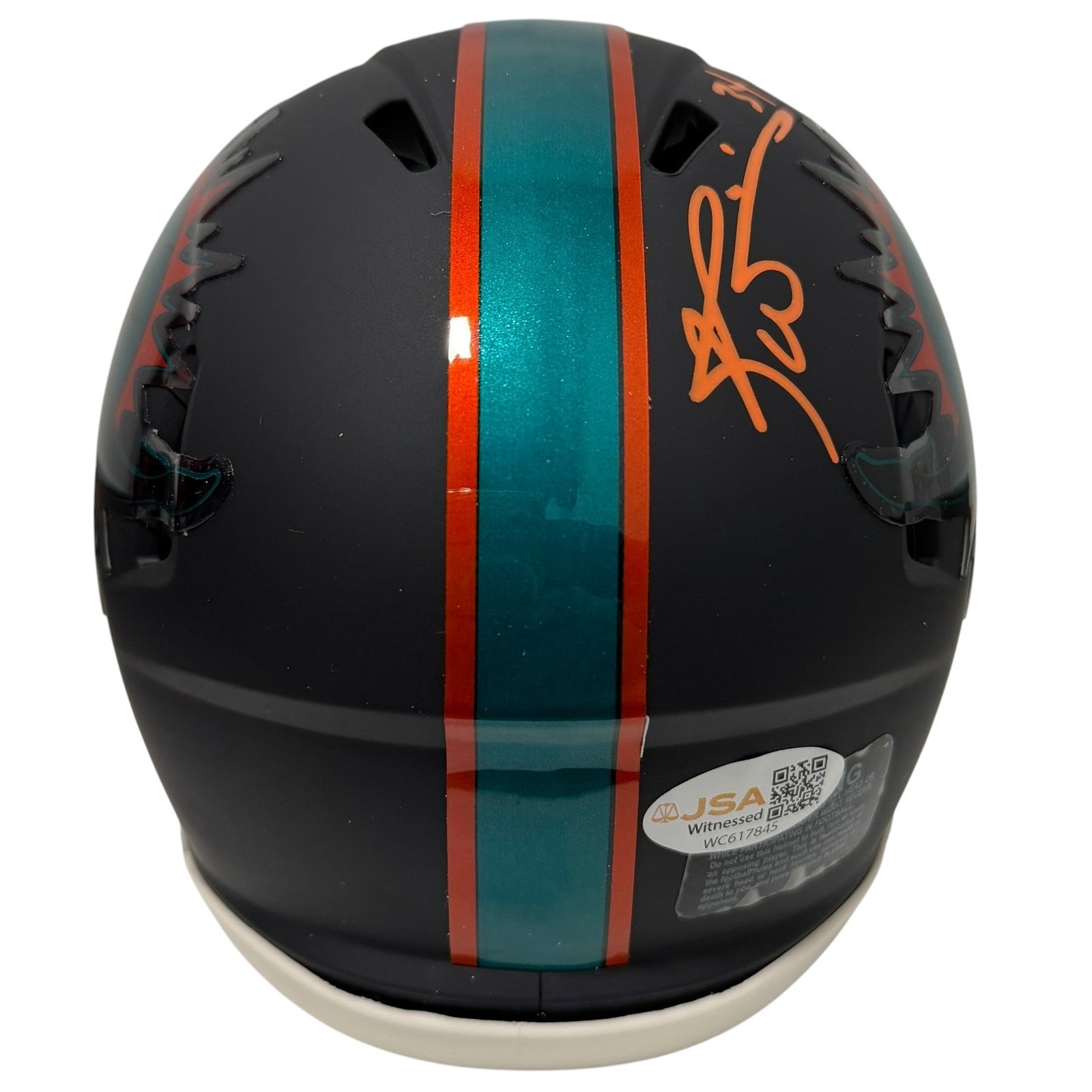 Ricky Williams Signed Miami Dolphins Rivalries Mini Helmet JSA Witness COA2