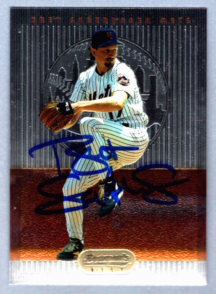 Bret Saberhagen Signed 1995 Bowman's Best #40 LSCM COA New York Mets0