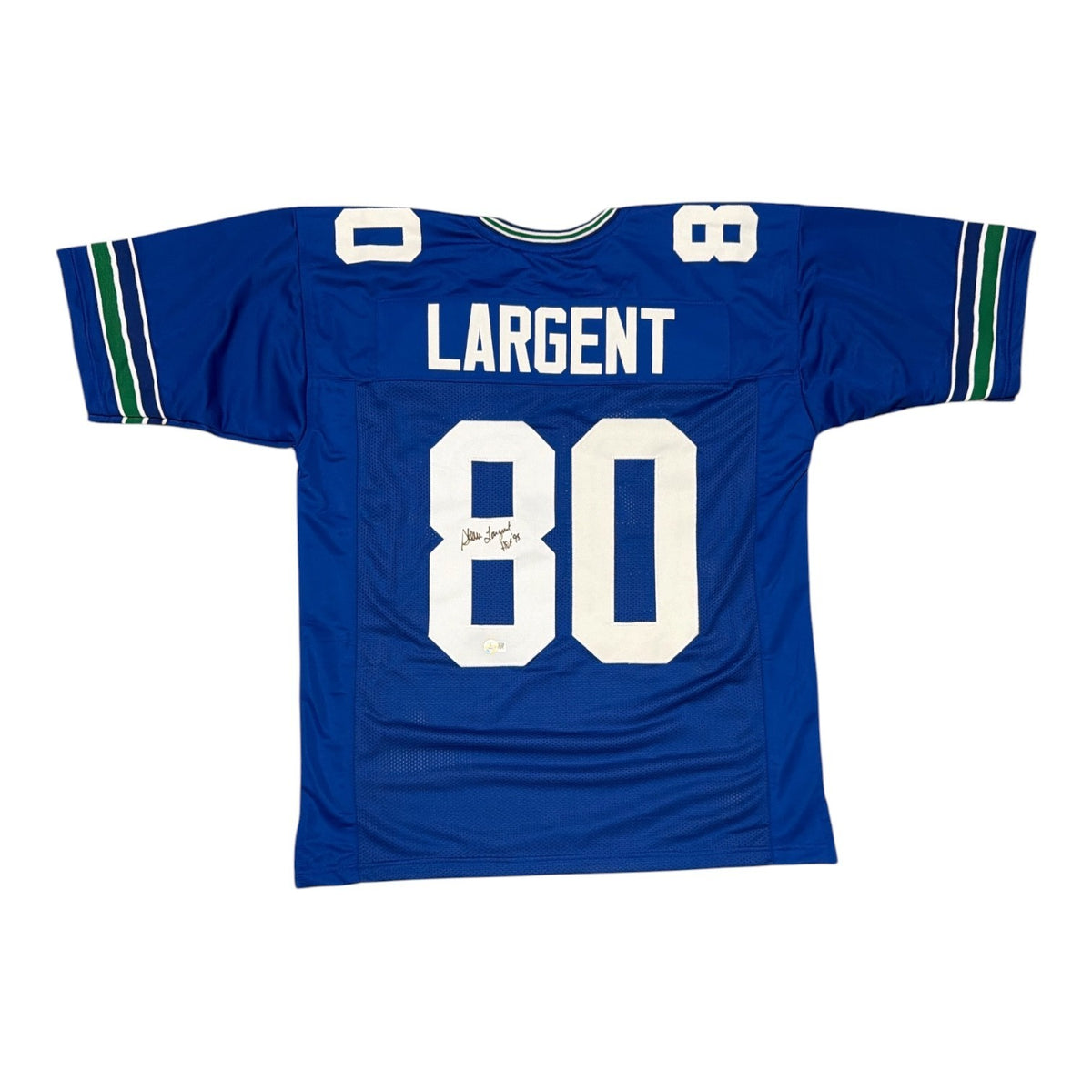 Steve Largent Signed Seattle Seahawks Custom Jersey w/ HOF 95 Beckett W BAS COA0