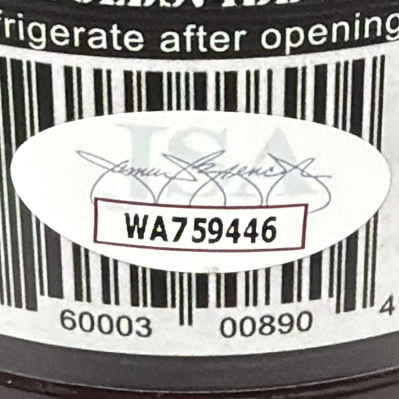 Nick Mangold Signed Autographed Mangold's 74 BBQ O.G. Sauce Jar JSA COA Jets2