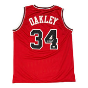 Charles Oakley Signed Autographed Chicago Bulls Custom Jersey JSA Witness COA0