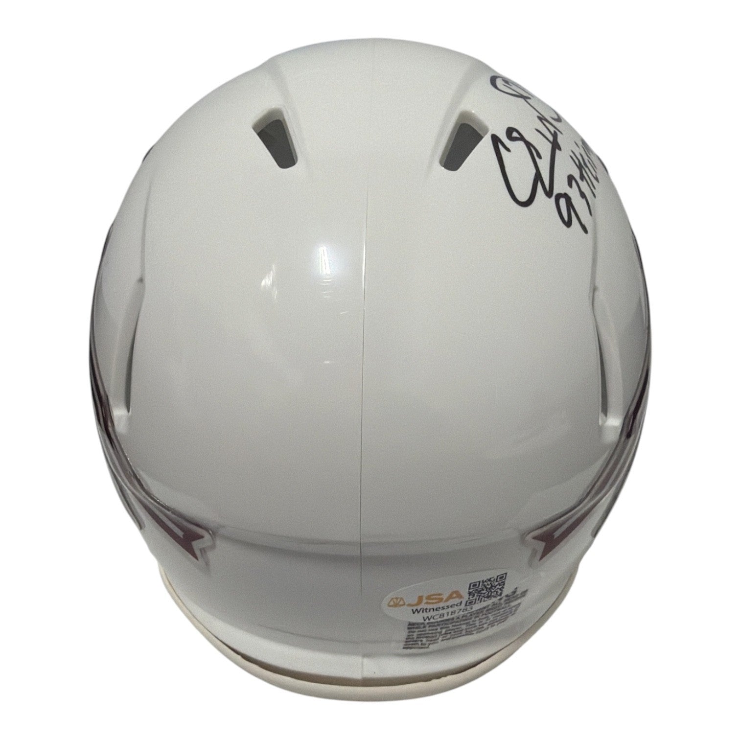 Charlie Ward Signed Florida State White Mini Helmet w 93 Heisman JSA Witness COA2
