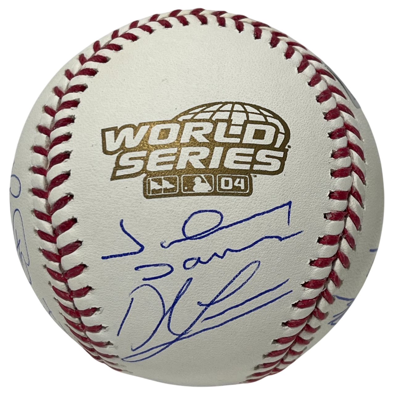 2004 Boston Red Sox Team Signed World Series ROMLB Baseball 11 Sigs BAS COA0