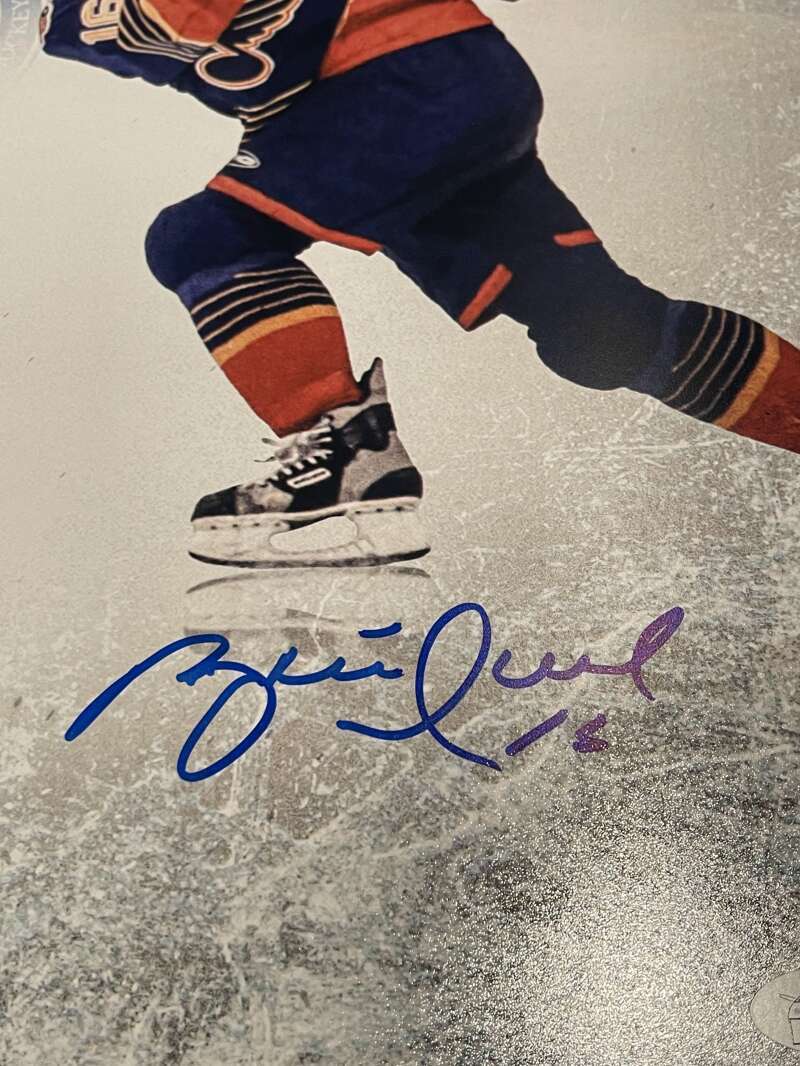 Bobby & Brett Hull Dual Signed Autographed 16x20 Photo w/ HOF Insc JSA COA2