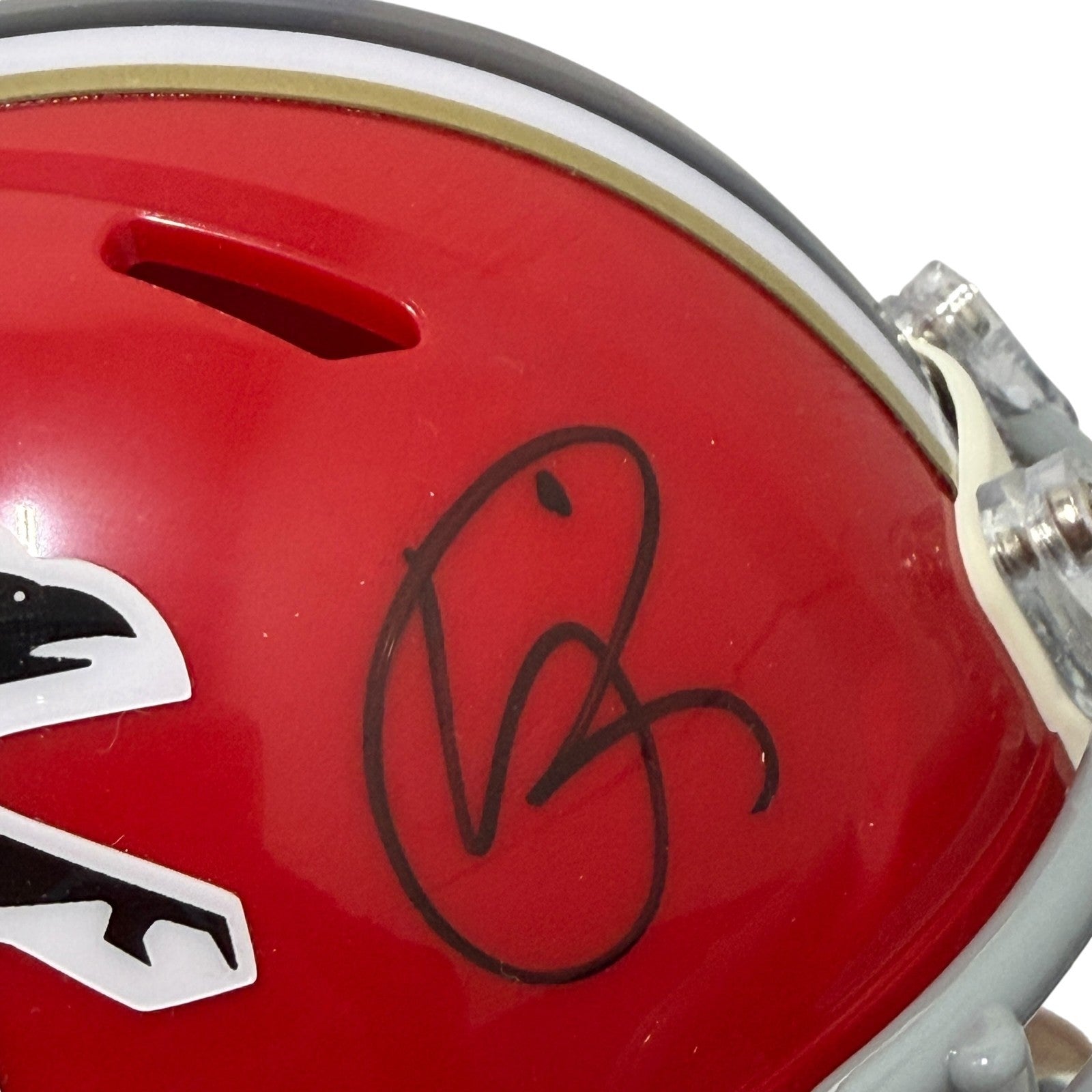 Andre Rison Signed Atlanta Falcons TB 66-69 Mini Helmet JSA Witness COA1