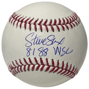 Steve Sax Signed ROMLB Baseball w/ 81 88 WSC Beckett Witness BAS COA0
