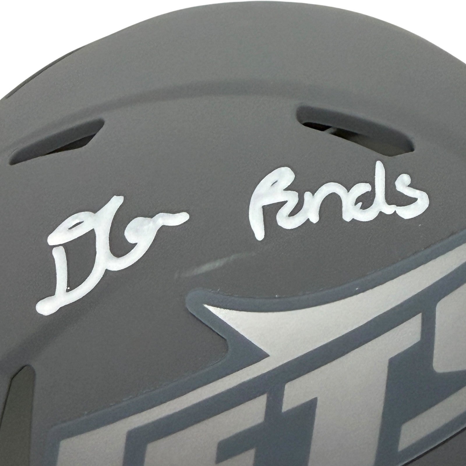 D'Angelo Ponds Signed New York Jets Slate Mini Helmet JSA Witness COA1