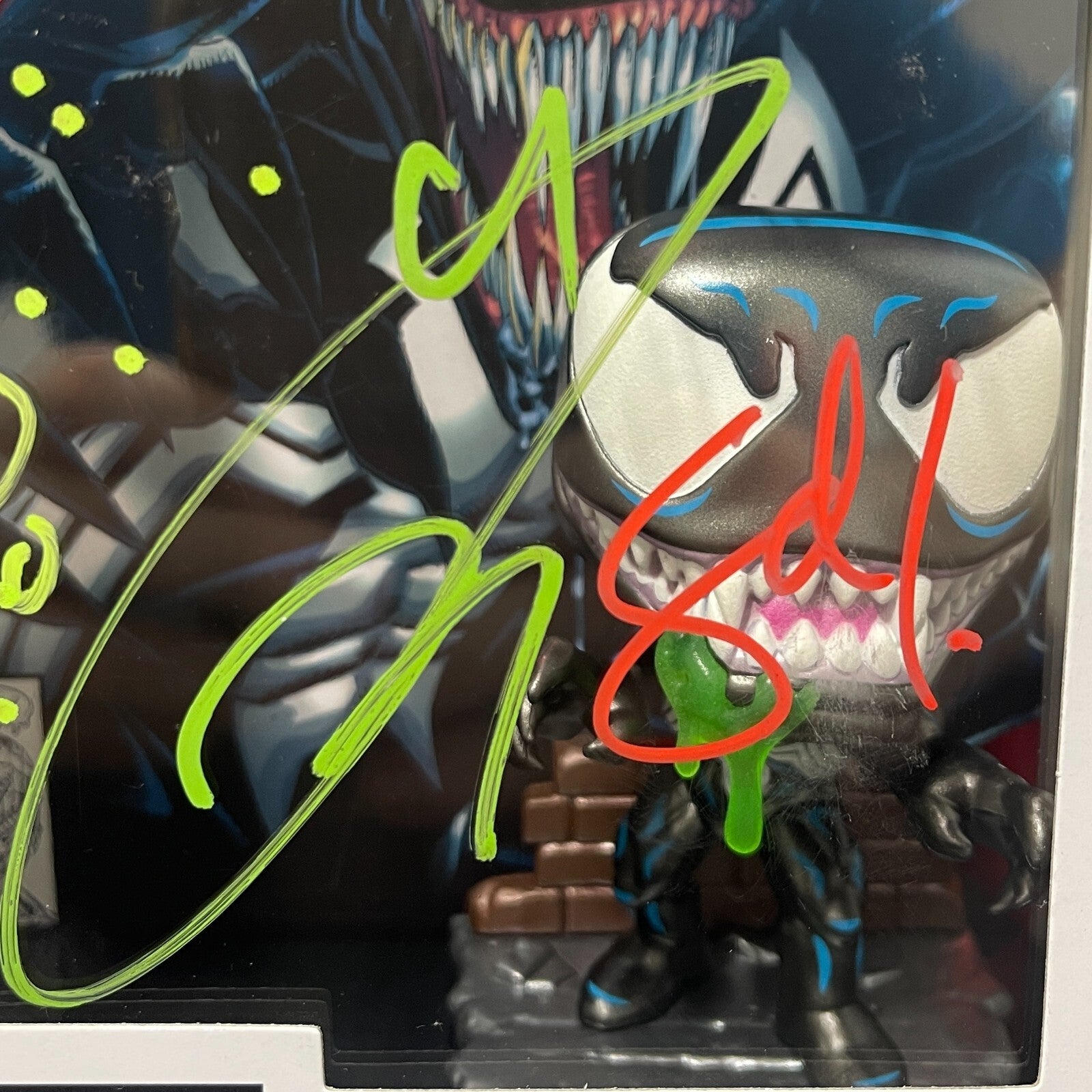 Tom Hardy Signed Venom Funko Pop Comic #10 w Sam De La Rosa Sketch BAS JSA COA C1