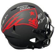 Rodney Harrison Signed Patriots Eclipse Full Size Helmet 2 Ins Beckett W BAS COA0