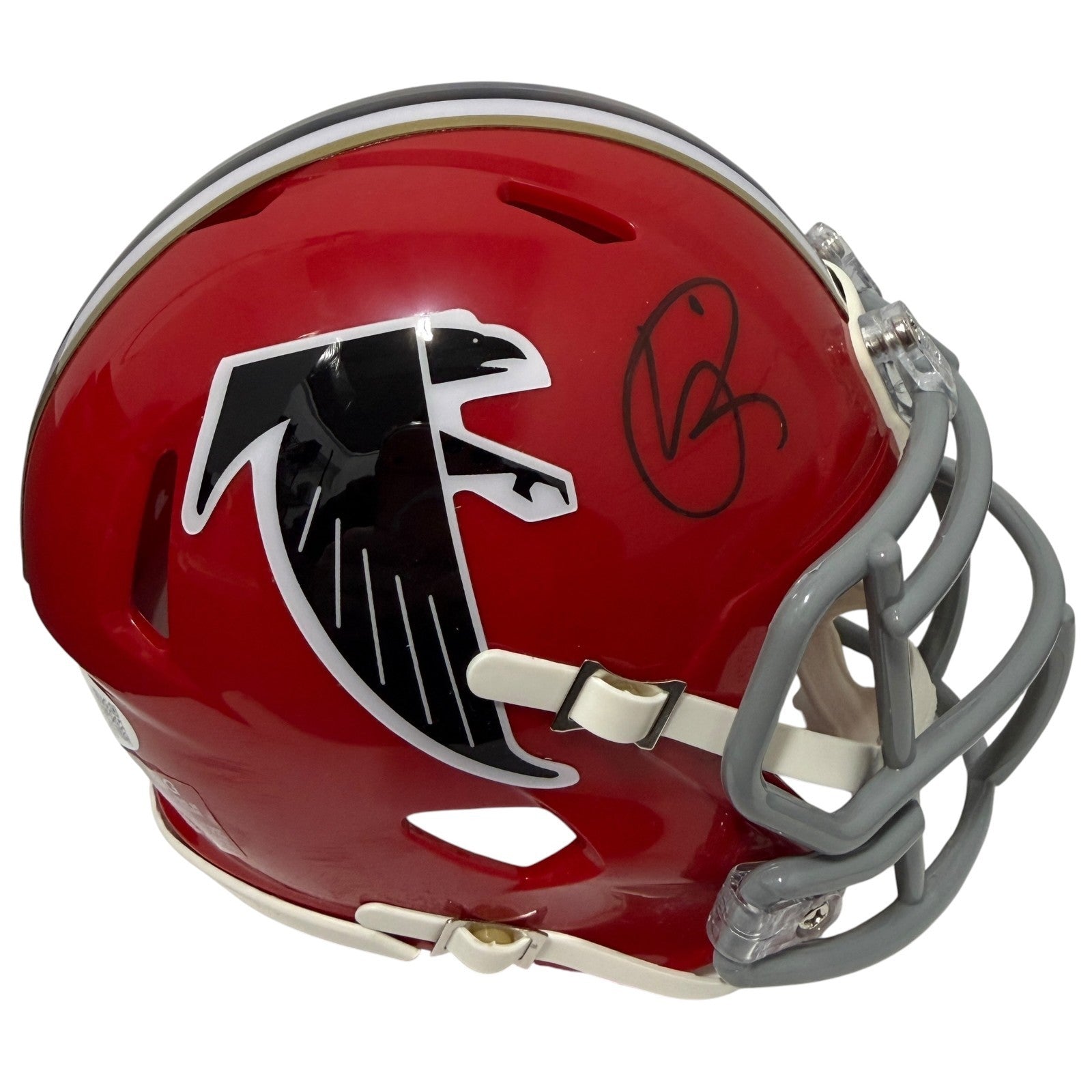 Andre Rison Signed Atlanta Falcons TB 66-69 Mini Helmet JSA Witness COA0