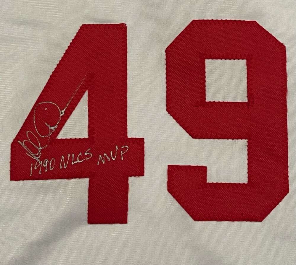 Dibble Myers Charlton Signed Custom "Nasty Boys" Jersey w/ Multi Insc JSA COA3