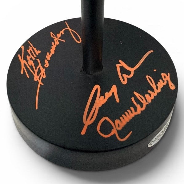 Gary Cohen Keith Hernandez Ron Darling Signed Microphone JSA COA New York Mets1