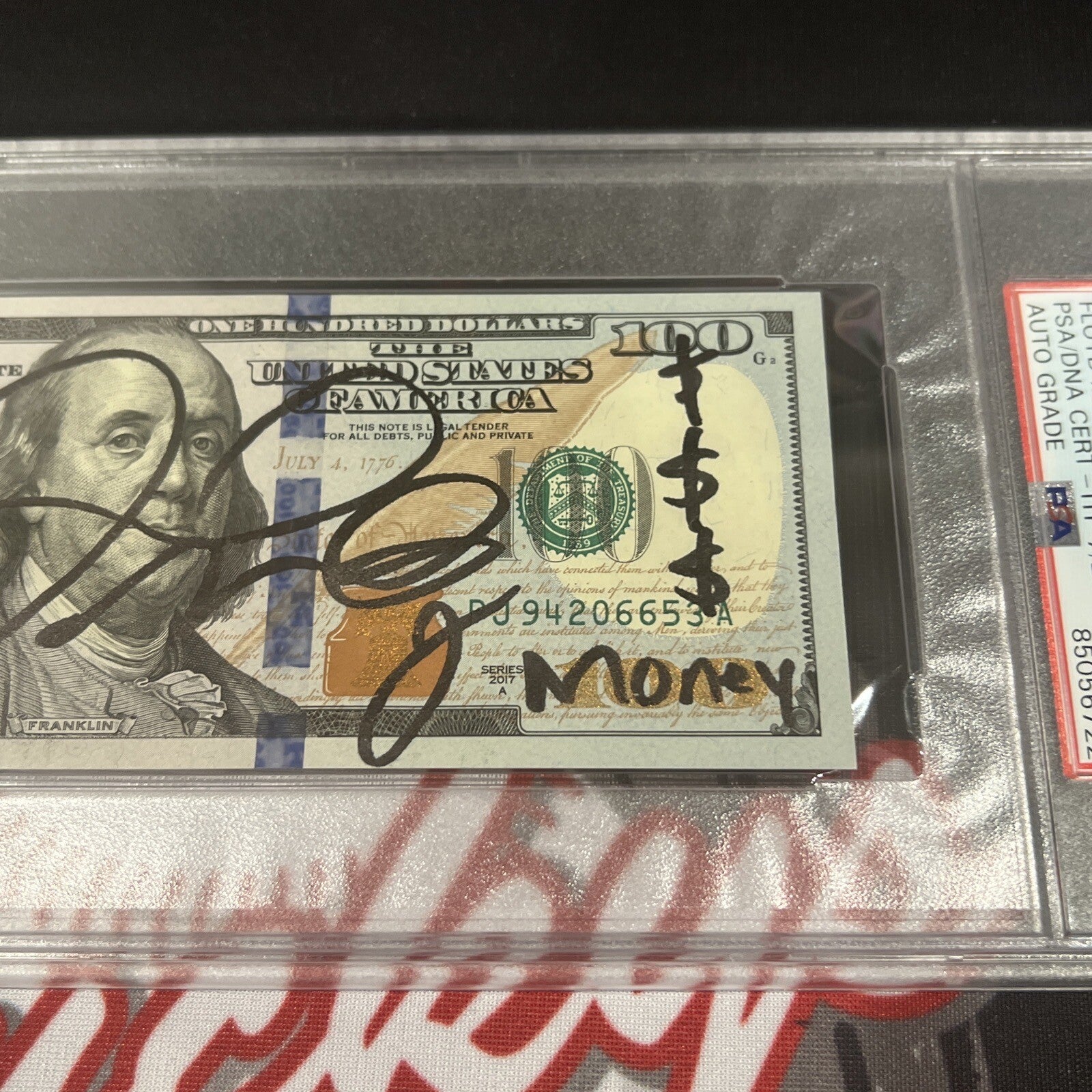 Floyd Mayweather Jr Signed $100 Bill US Currency x4 Inscriptions PSA 10 Auto F2
