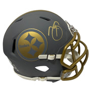 Minkah Fitzpatrick Signed Pittsburgh Steelers Slate Mini Helmet JSA Witness COA0
