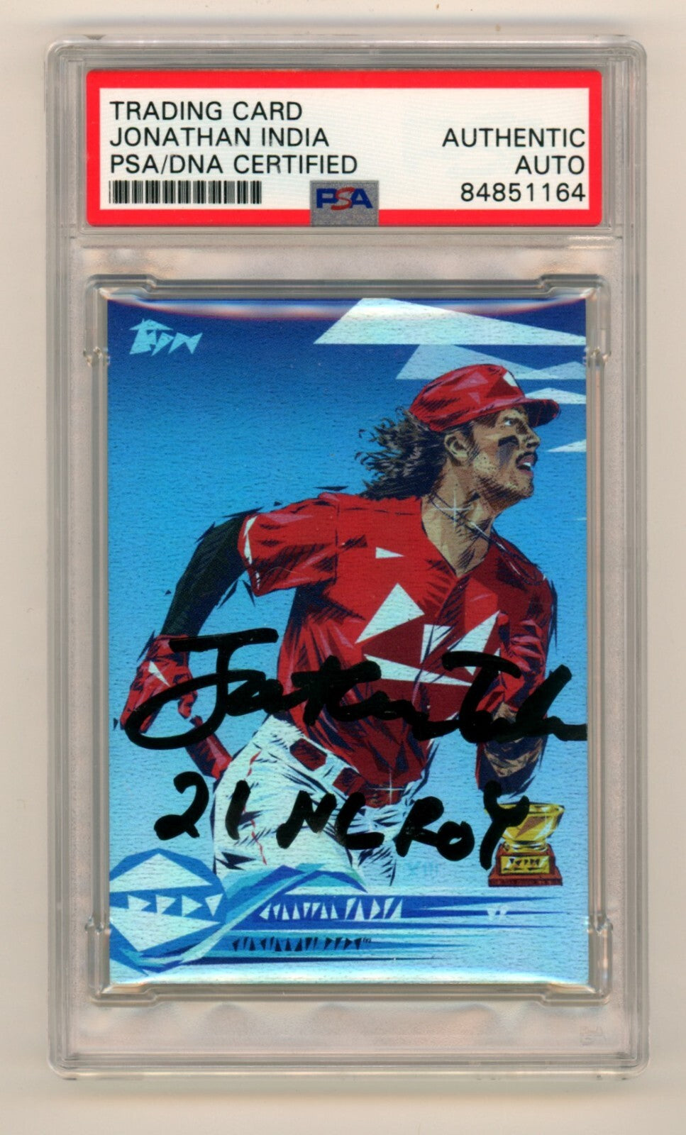 Jonathan India 2022 Topps Project 70 Foil #867 Signed Ins /70 PSA Authentic Auto0