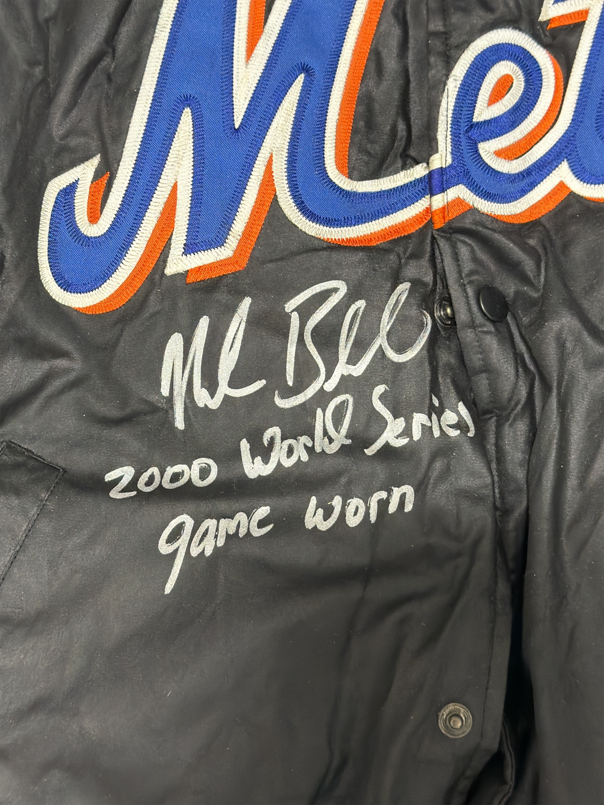 Mike Bordick Signed Game Worn 2000 World Series Jacket New York Mets JSA Wit COA1