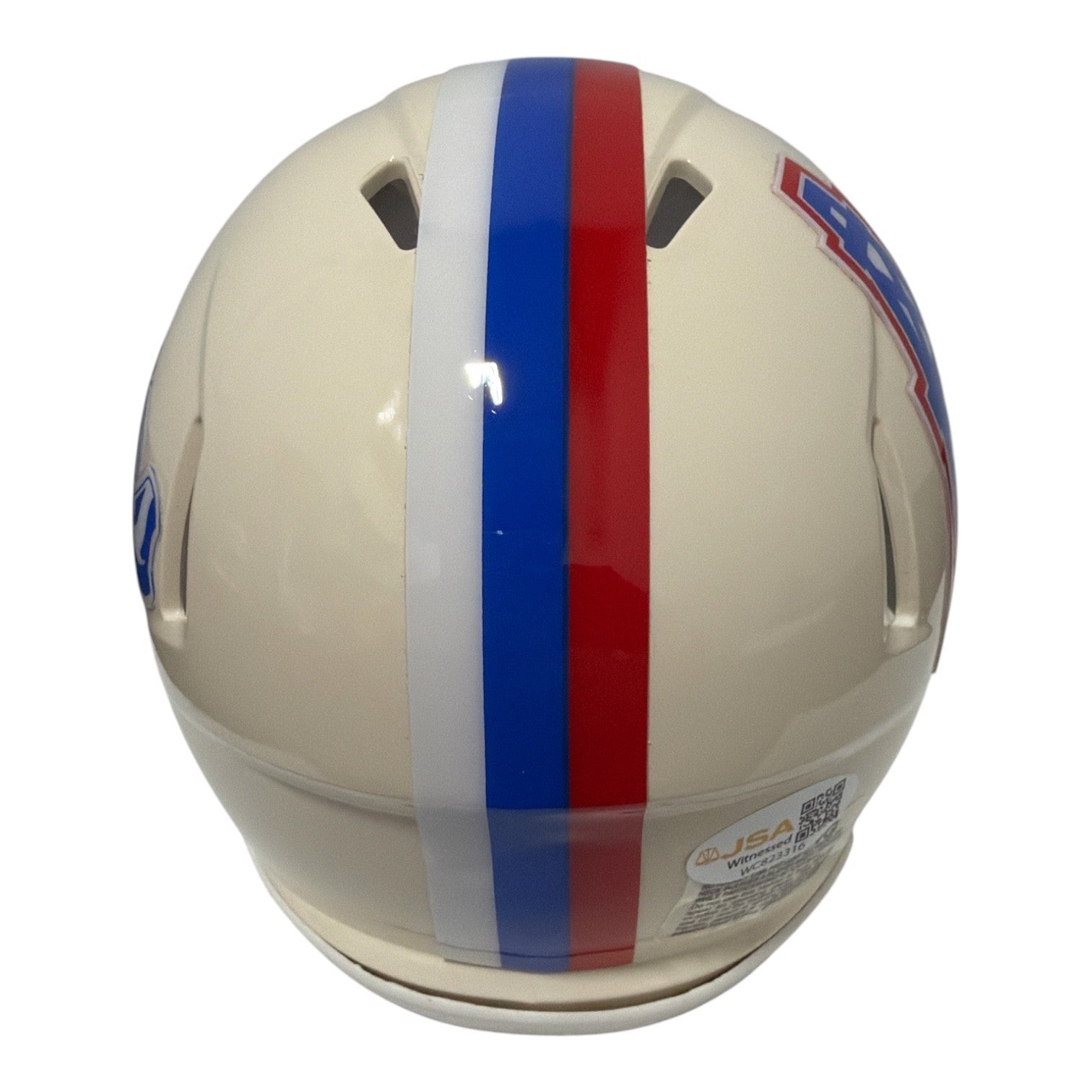 Earl Campbell Signed Titans Oilers Retro Mini Helmet w/ HOF 91 JSA Witness COA2