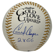 Cecil Cooper Signed Autographed Gold Glove Baseball w/ 2x GG JSA Witness COA0
