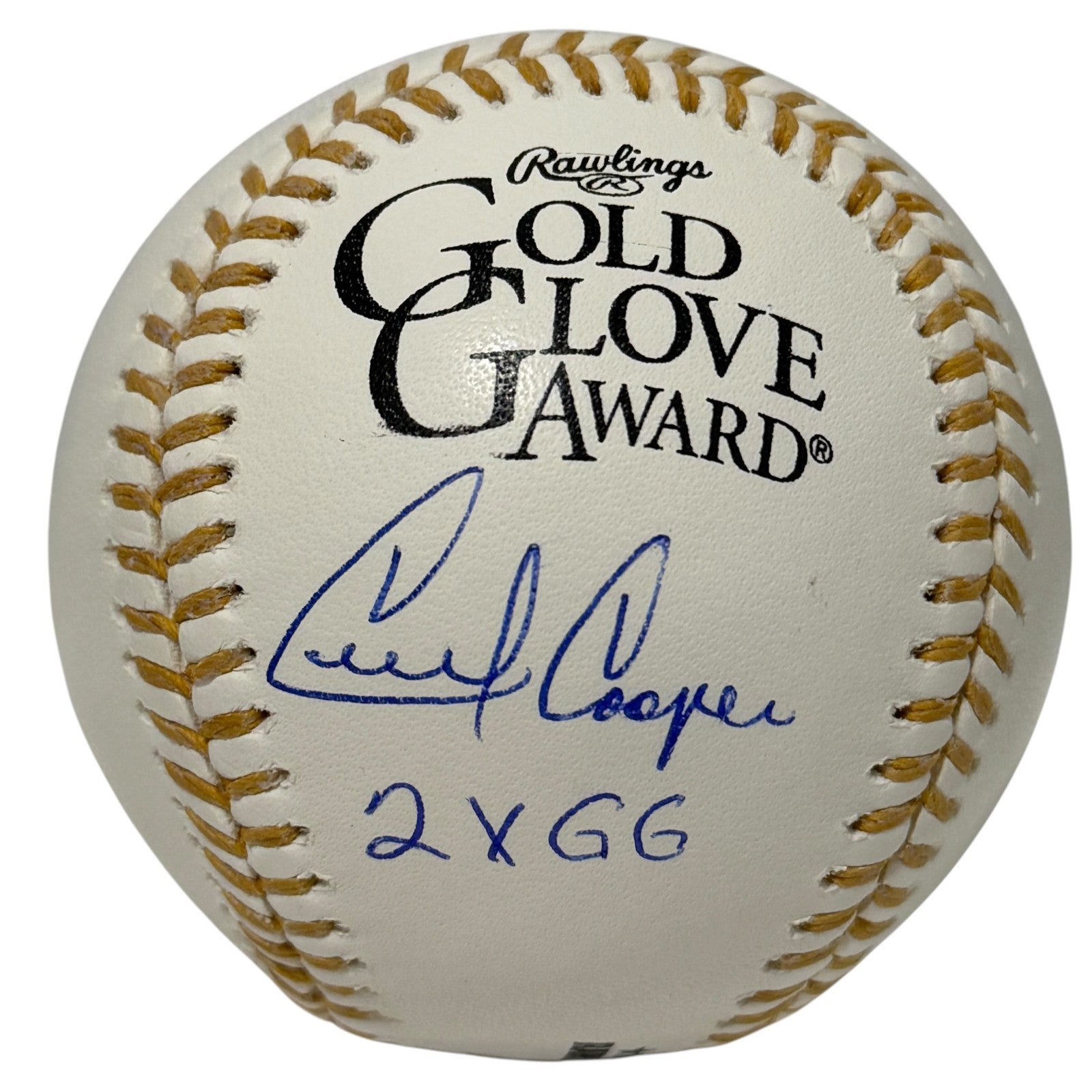 Cecil Cooper Signed Autographed Gold Glove Baseball w/ 2x GG JSA Witness COA0