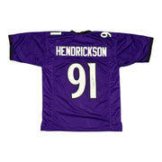 Trey Hendrickson Signed Baltimore Ravens Custom Jersey JSA Witness COA0