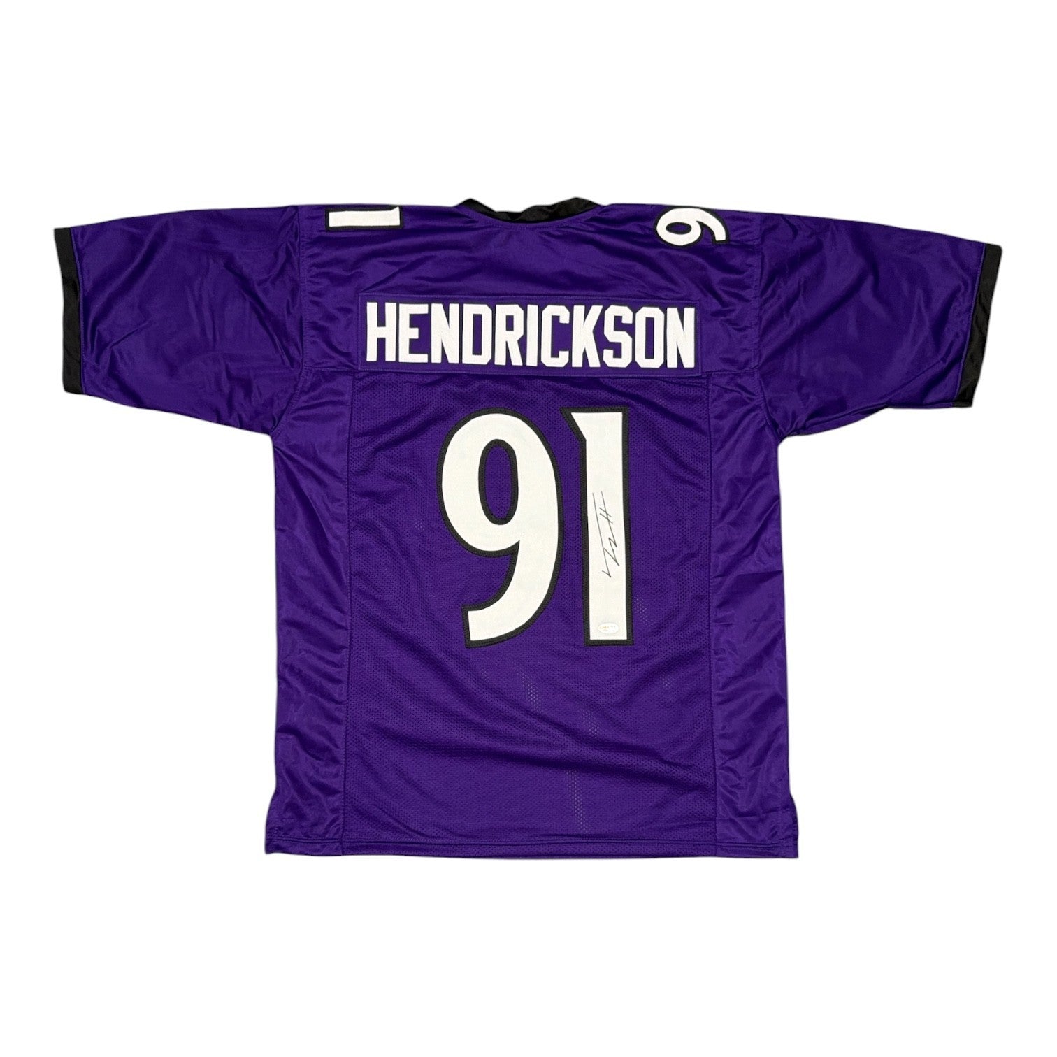 Trey Hendrickson Signed Baltimore Ravens Custom Jersey JSA Witness COA0