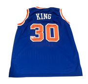Bernard King Signed New York Knicks Custom Jersey w/ 4 Insc Beckett Wit BAS COA0