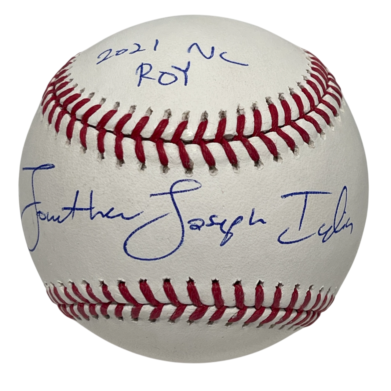 Jonathan India Full Name Signed ROMLB Baseball 2021 NL ROY PSA ITP HOLO COA0