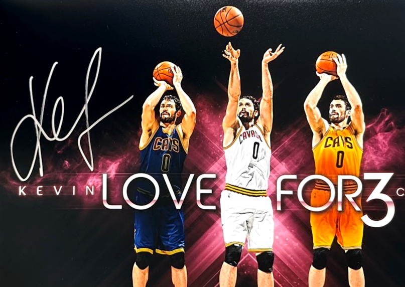 Kevin Love Signed Autograph For 3 16x20 Photo Upper Deck UDA COA Cavailers0