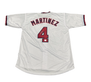 Dave Martinez Signed Washington Custom Jersey Beckett Witness BAS COA0