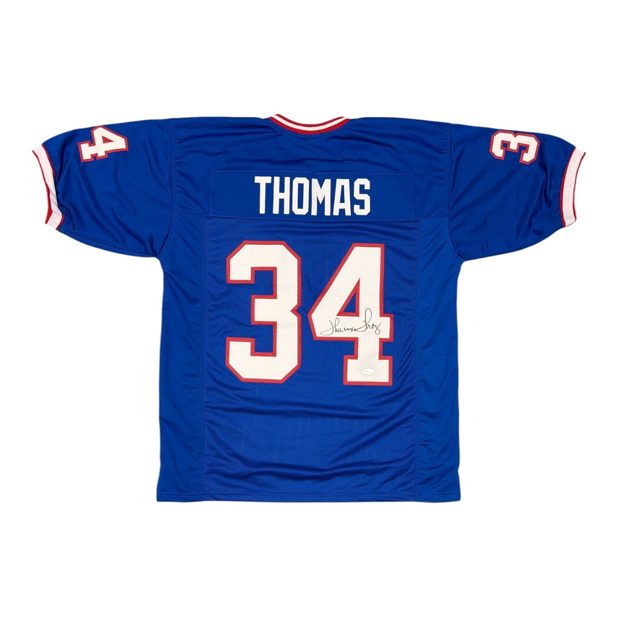 Thurman Thomas Signed Autographed Buffalo Bills Custom Jersey JSA Witness COA0