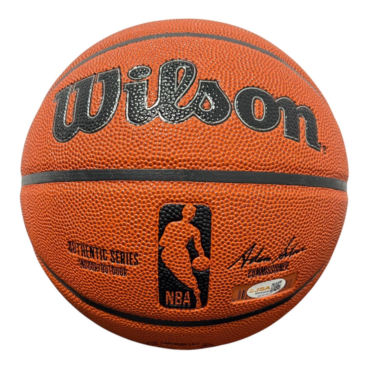 Xavier McDaniel Signed Wilson NBA Basketball w/ X-Man Insc. JSA Witness COA3