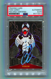 Tom Hardy 2017 Fleer Ultra Metal Spider-Man MM23 Venom Signed Auto PSA Authentic0